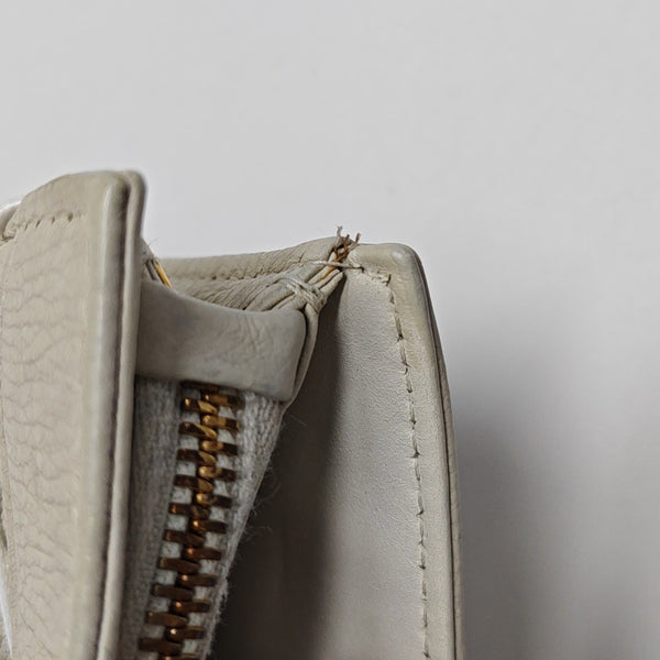 Dior Caro Small Cannage Calfskin White