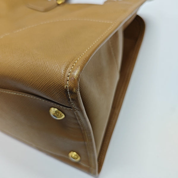Saffiano Calfskin Tote Bag Brown