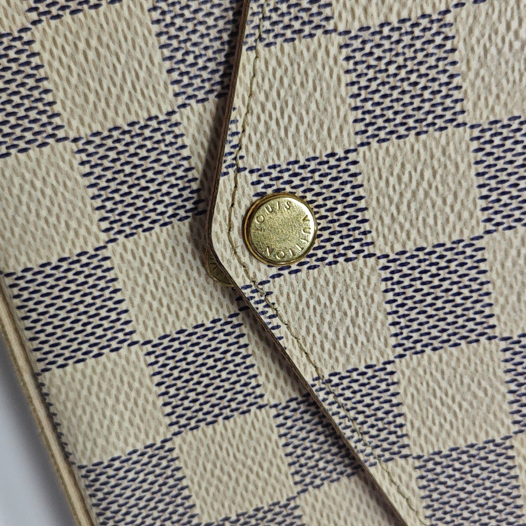 FÉLICIE Damier Azur Coated Canvas White