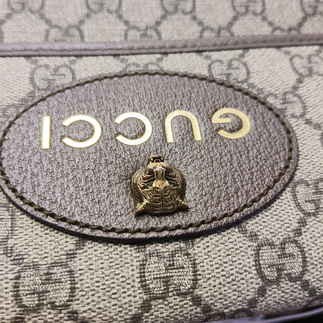 Neo Vintage Small Monogram Coated Canvas Beige