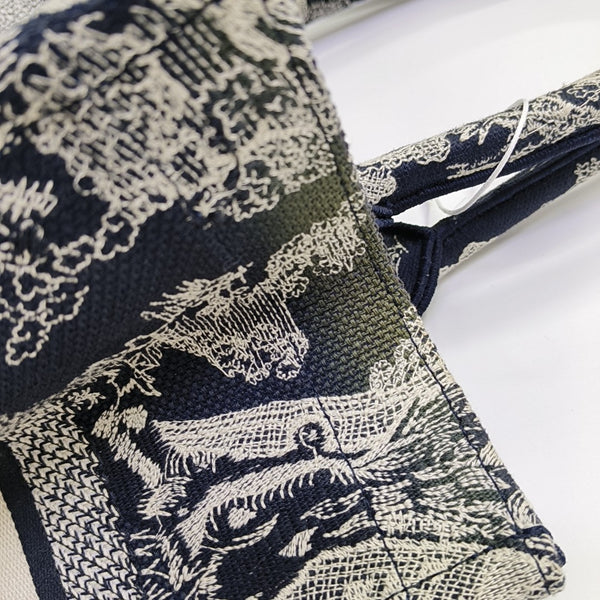 Book Tote Medium Fabric Blue