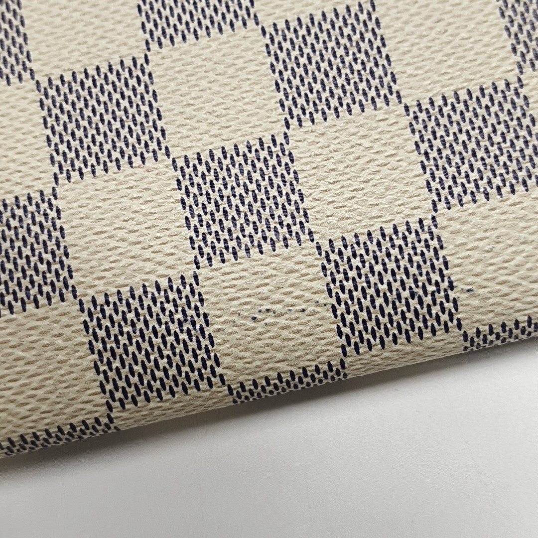 EMILIE Damier Azur Coated Canvas White Wallet