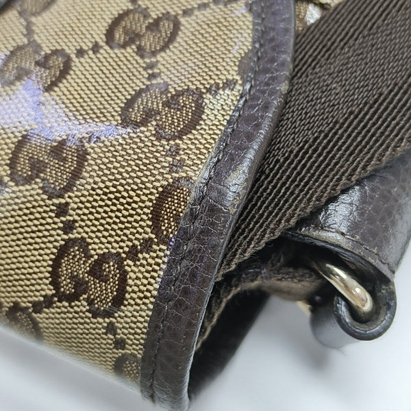 Monogram Coated Canvas Crossbody Bag Beige