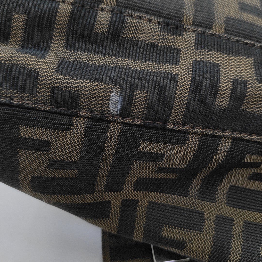 Fabric Shoulder Bag Brown