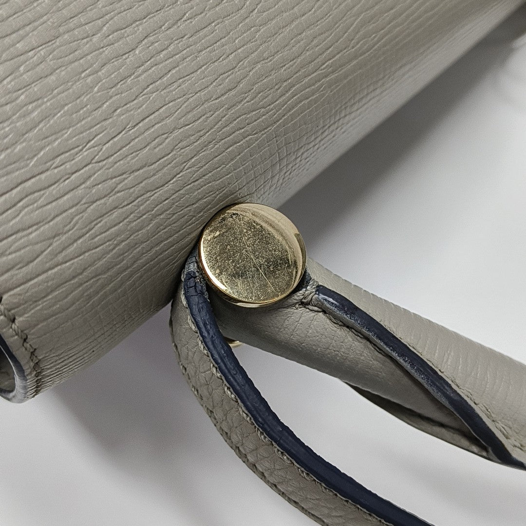 Calfskin Shoulder Bag Gray