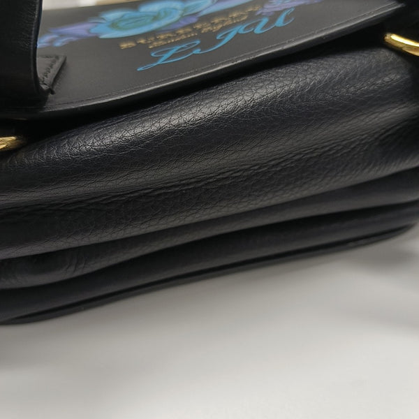 Calfskin Shoulder Bag Black