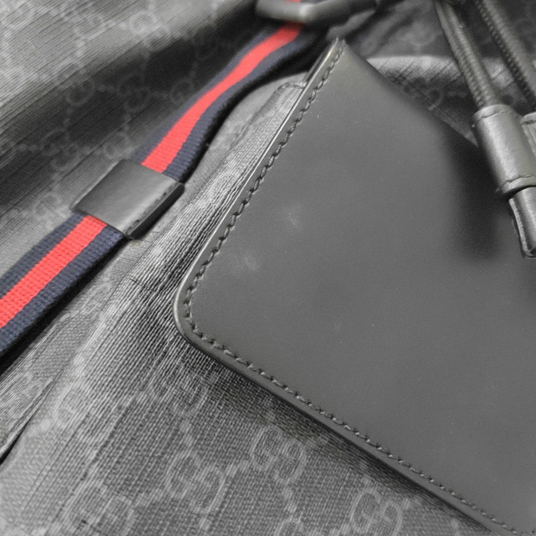 GG Supreme Monogram Coated Canvas Black