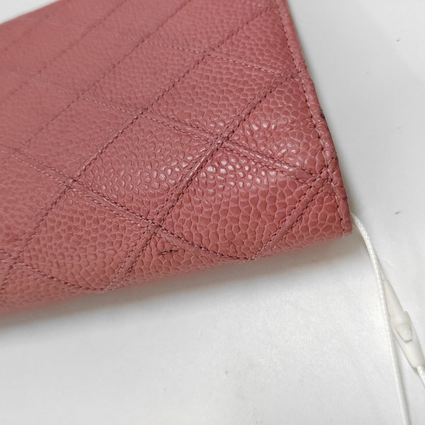 Quilted Calfskin Wallet Pink
