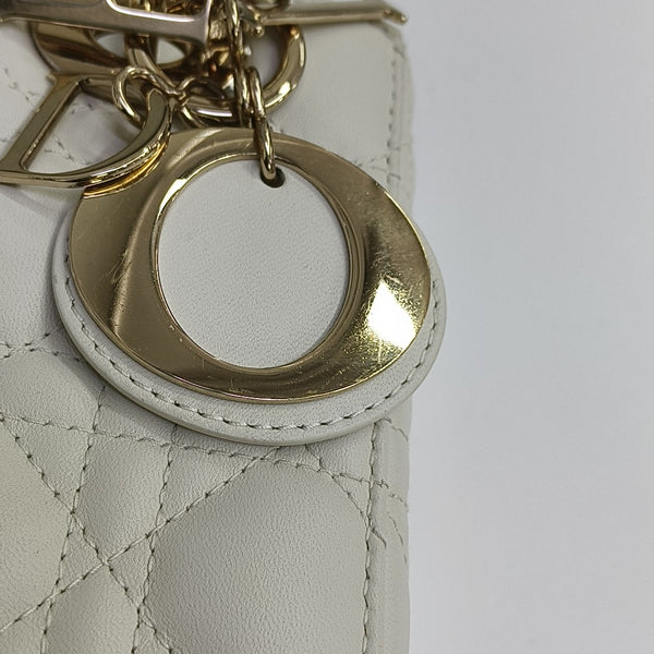 Lady Dior Small Cannage Lambskin White