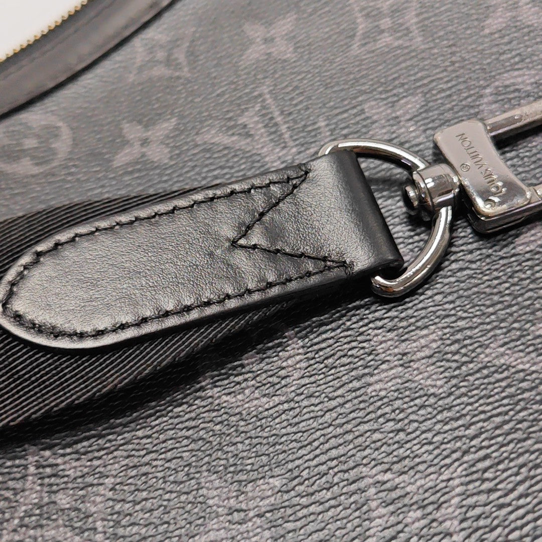 TRIO Monogram Coated Canvas Gray