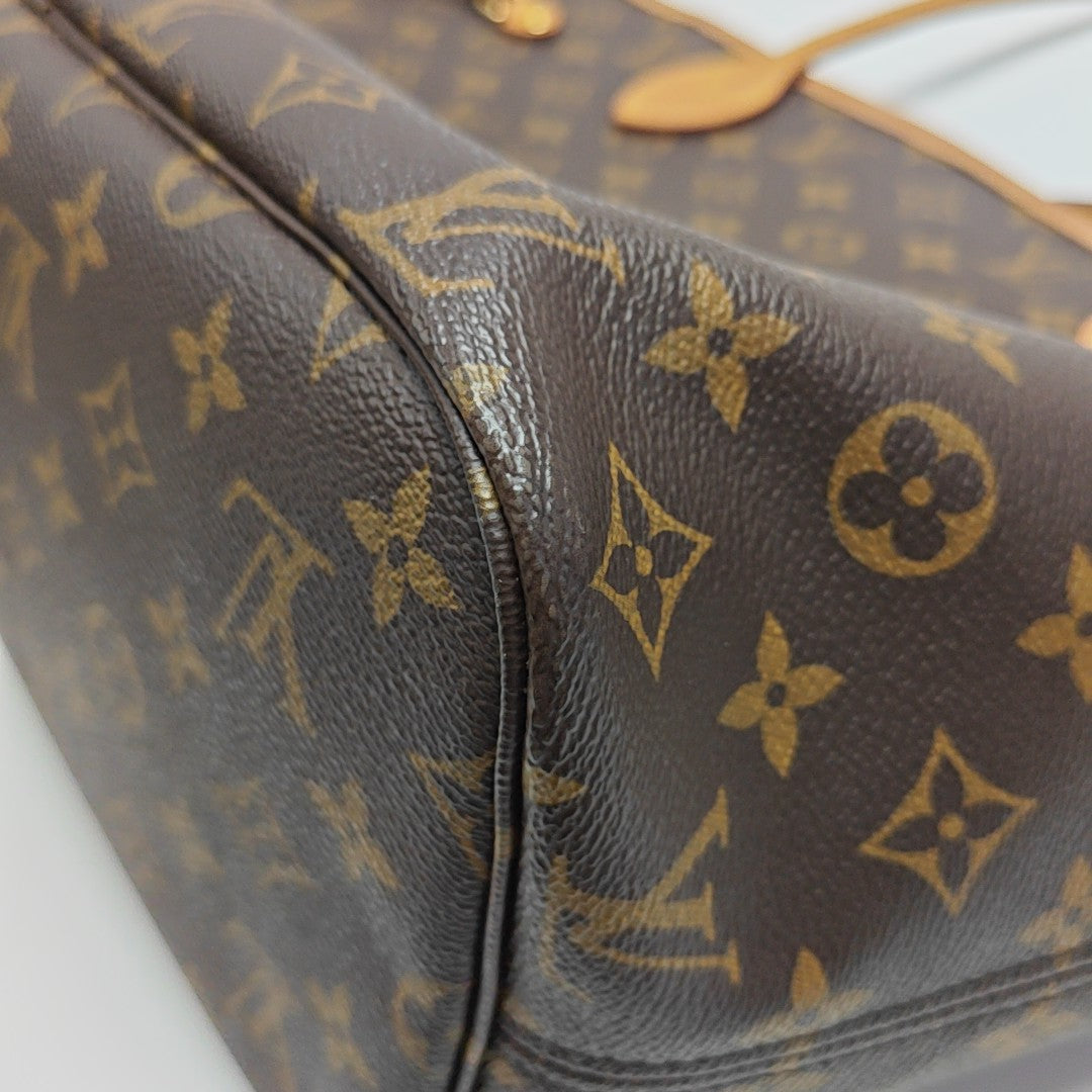 NEVERFULL MM Monogram Coated Canvas Brown