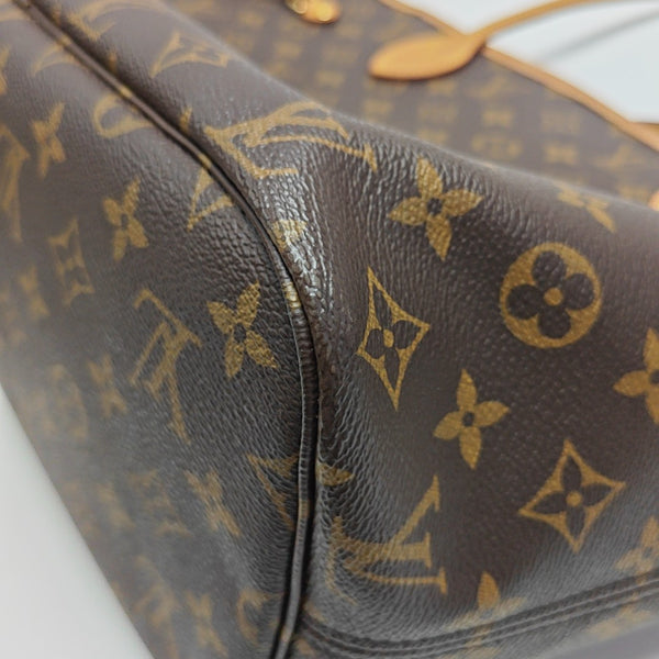 NEVERFULL MM Monogram Coated Canvas Brown