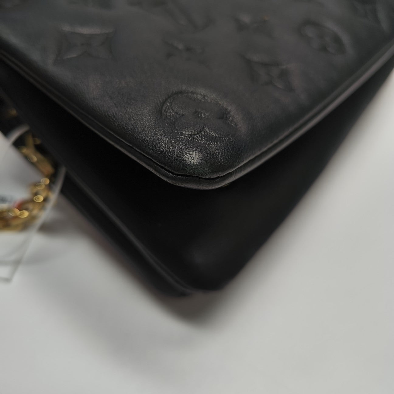 COUSSIN Monogram Lambskin Black