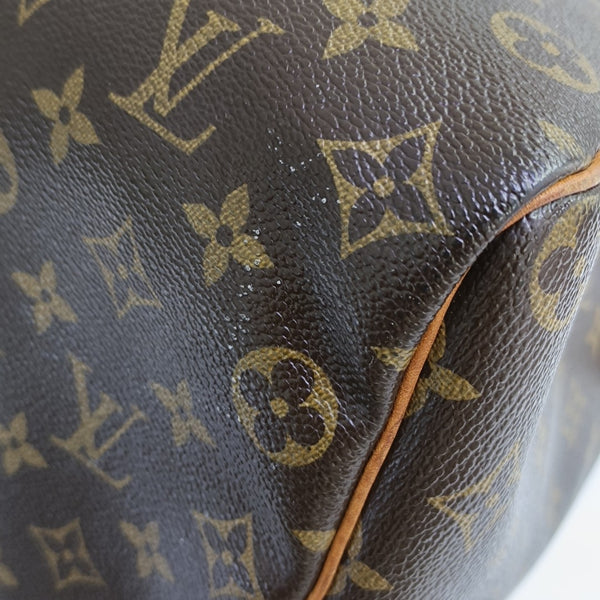 SPEEDY 35 Monogram Coated Canvas Brown