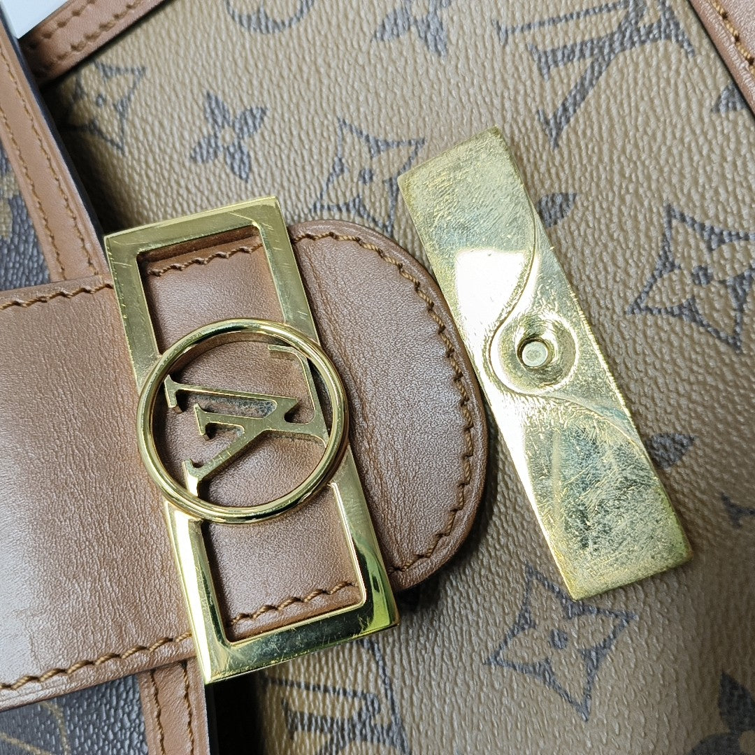 DAUPHINE Mini Monogram Coated Canvas Brown