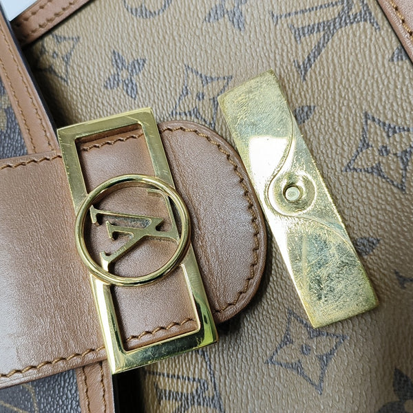DAUPHINE Mini Monogram Coated Canvas Brown