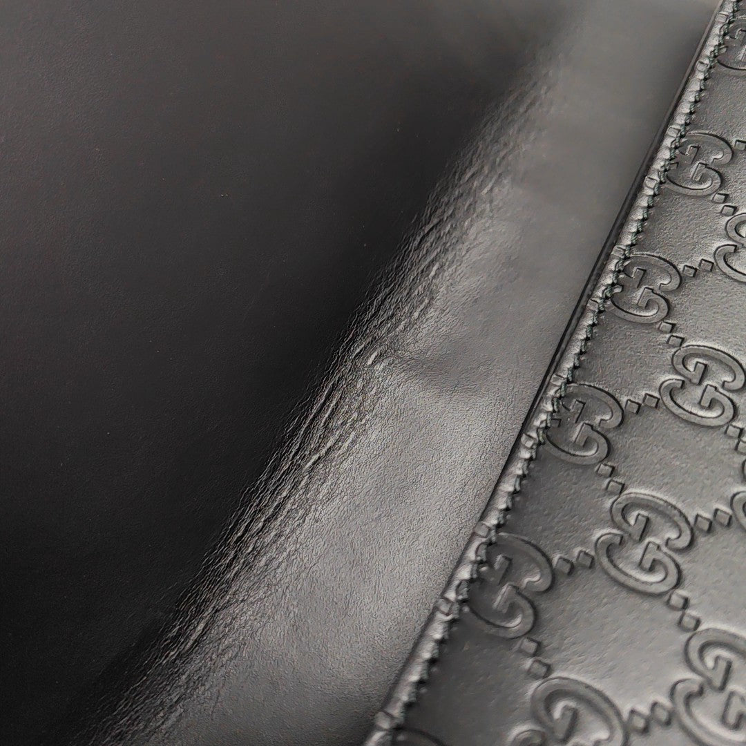Monogram Calfskin Crossbody Bag Black