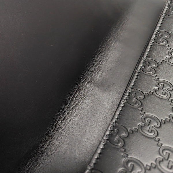 Monogram Calfskin Crossbody Bag Black