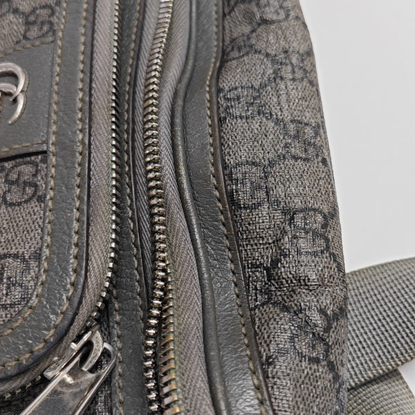 Ophidia Small Monogram Coated Canvas Gray