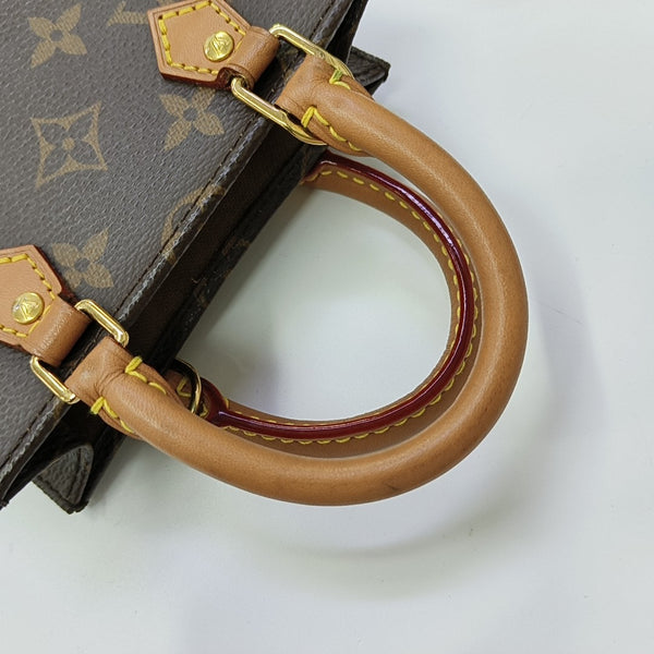 SAC PLAT Mini Monogram Coated Canvas Brown