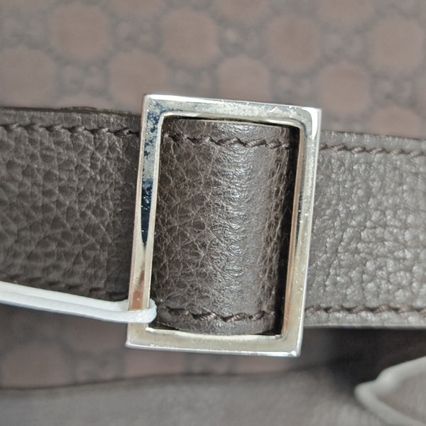 Monogram Nylon Shoulder Bag Brown