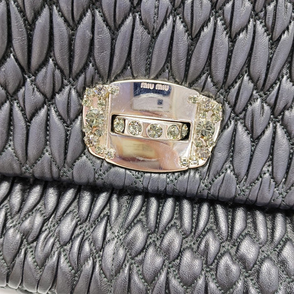 Crystal Quilted Lambskin Black