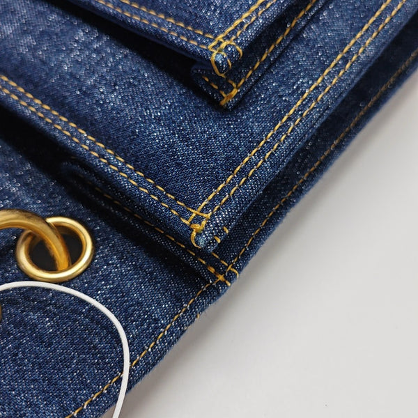Quilted Denim Blue