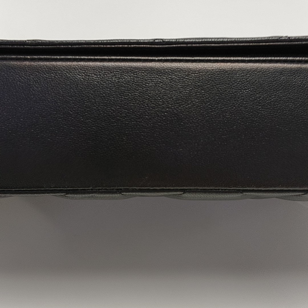 Quilted Lambskin Shoulder Bag Black