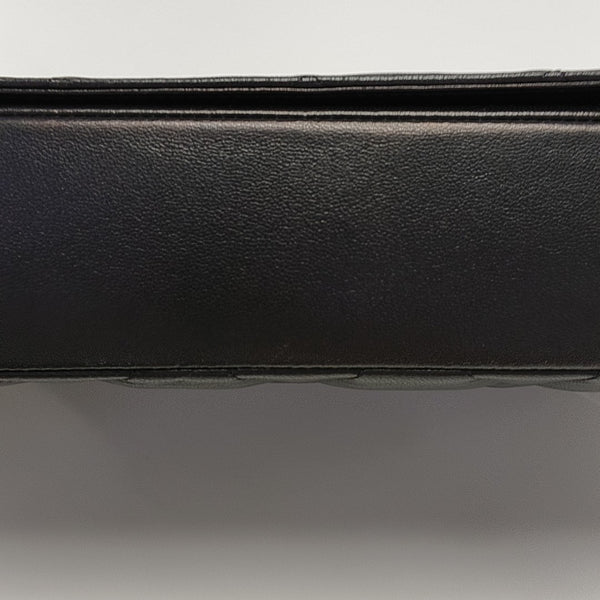 Quilted Lambskin Shoulder Bag Black