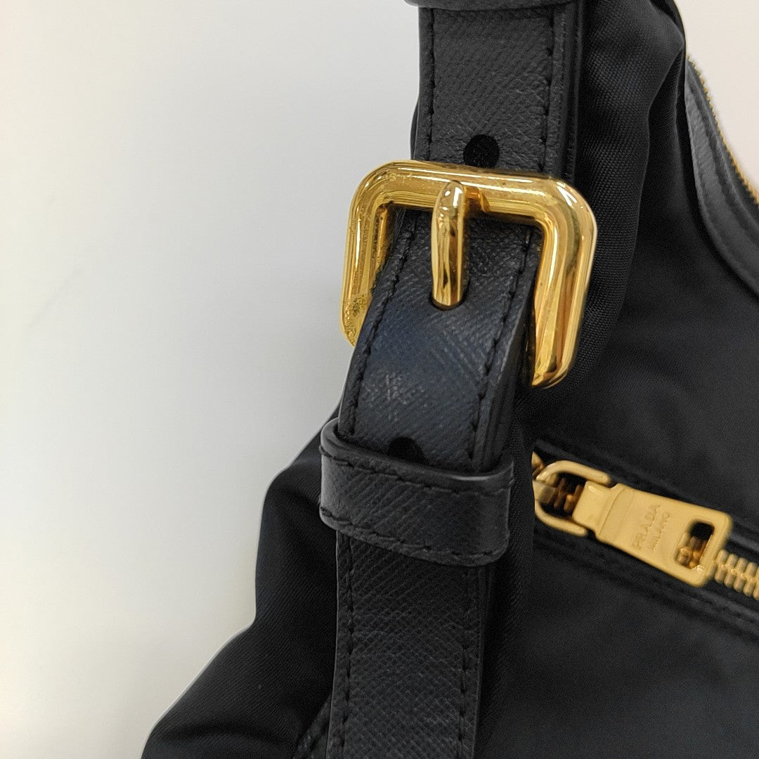 Nylon Shoulder Bag Blue