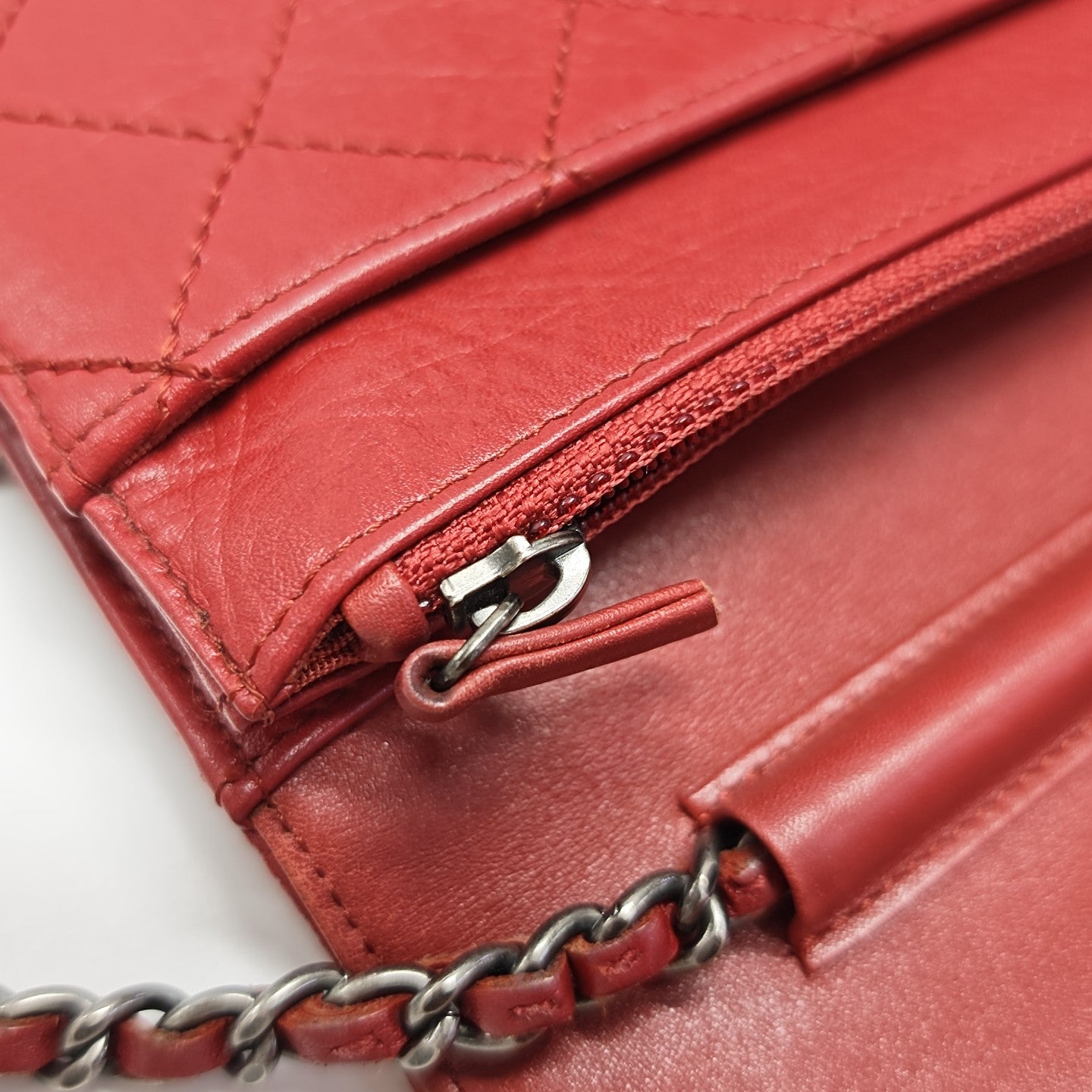 2.55 WOC Quilted Calfskin Red