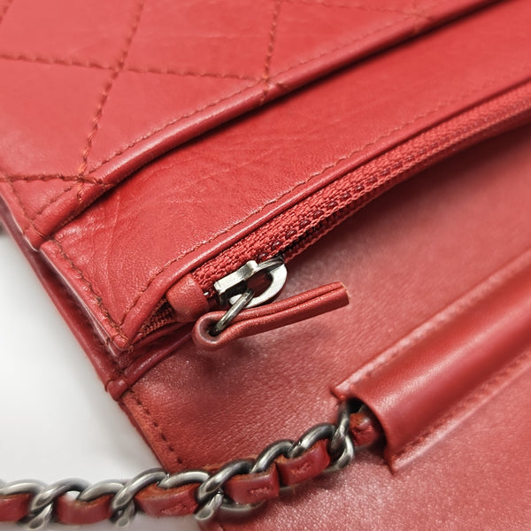2.55 WOC Quilted Calfskin Red