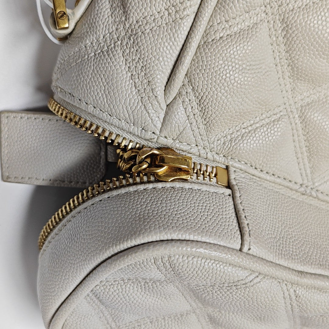 80'S VANITY Quilted Calfskin White