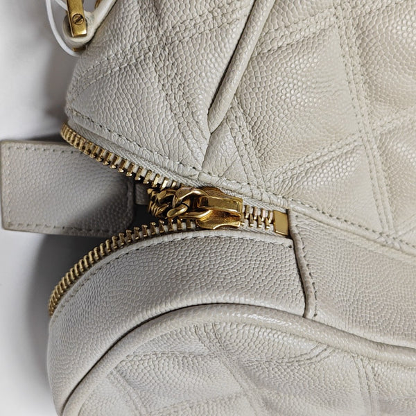 80'S VANITY Quilted Calfskin White