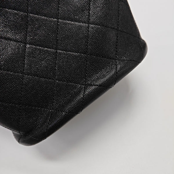 DRAWSTRING Quilted Calfskin Black