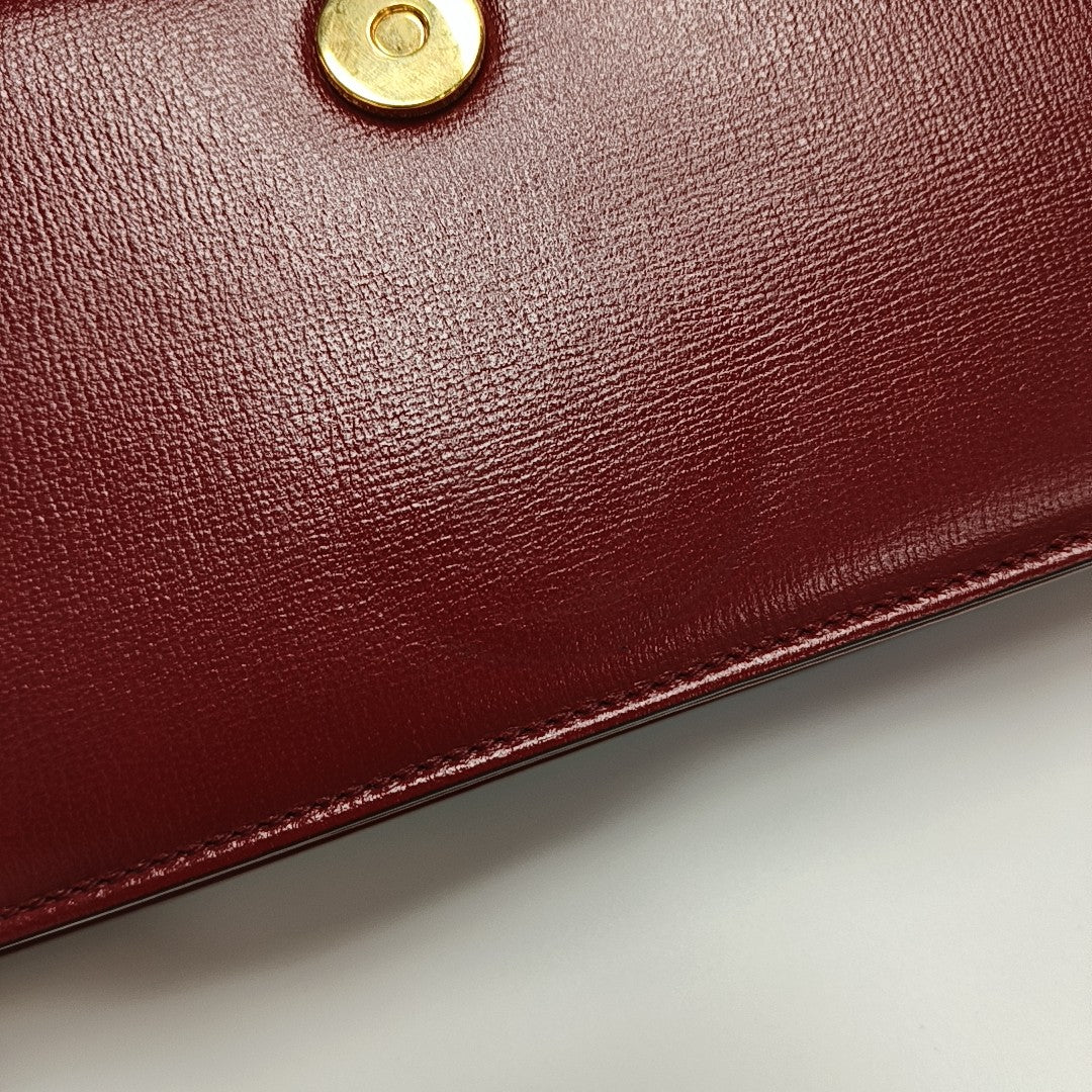 GG Ring Small Calfskin Red