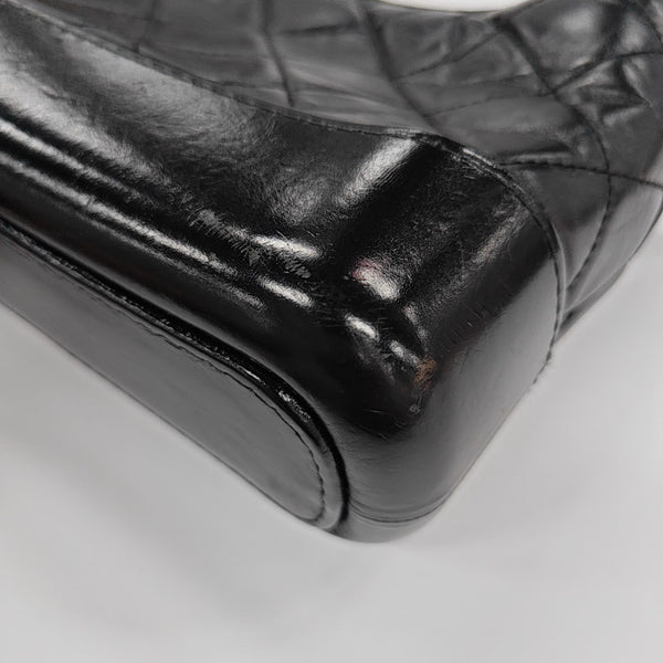 GABRIELLE Small Quilted Calfskin Black
