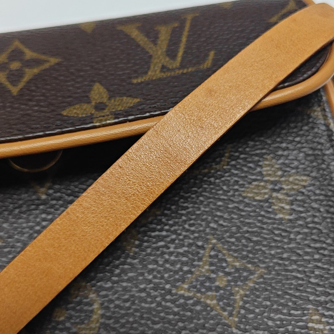 FLORENTINE Monogram Coated Canvas Brown