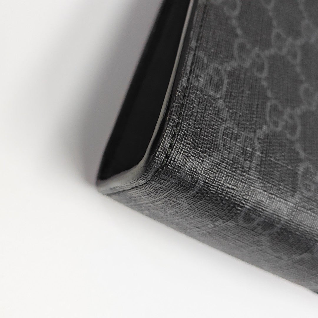 GG Supreme Monogram Coated Canvas Gray