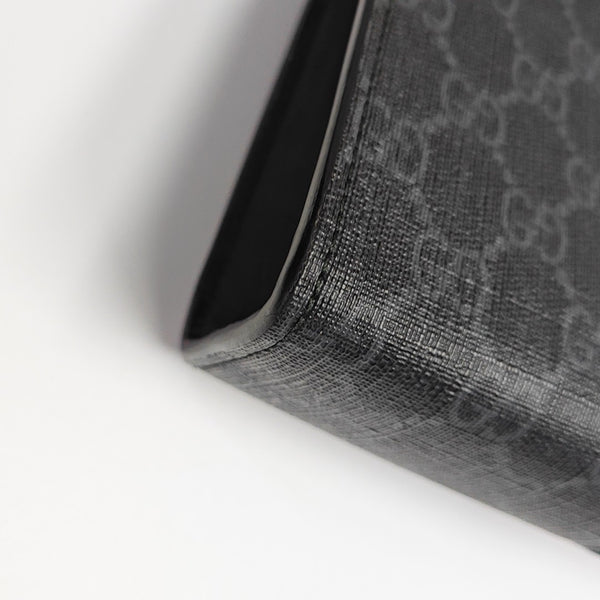GG Supreme Monogram Coated Canvas Gray