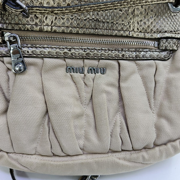 Canvas Shoulder Bag Beige