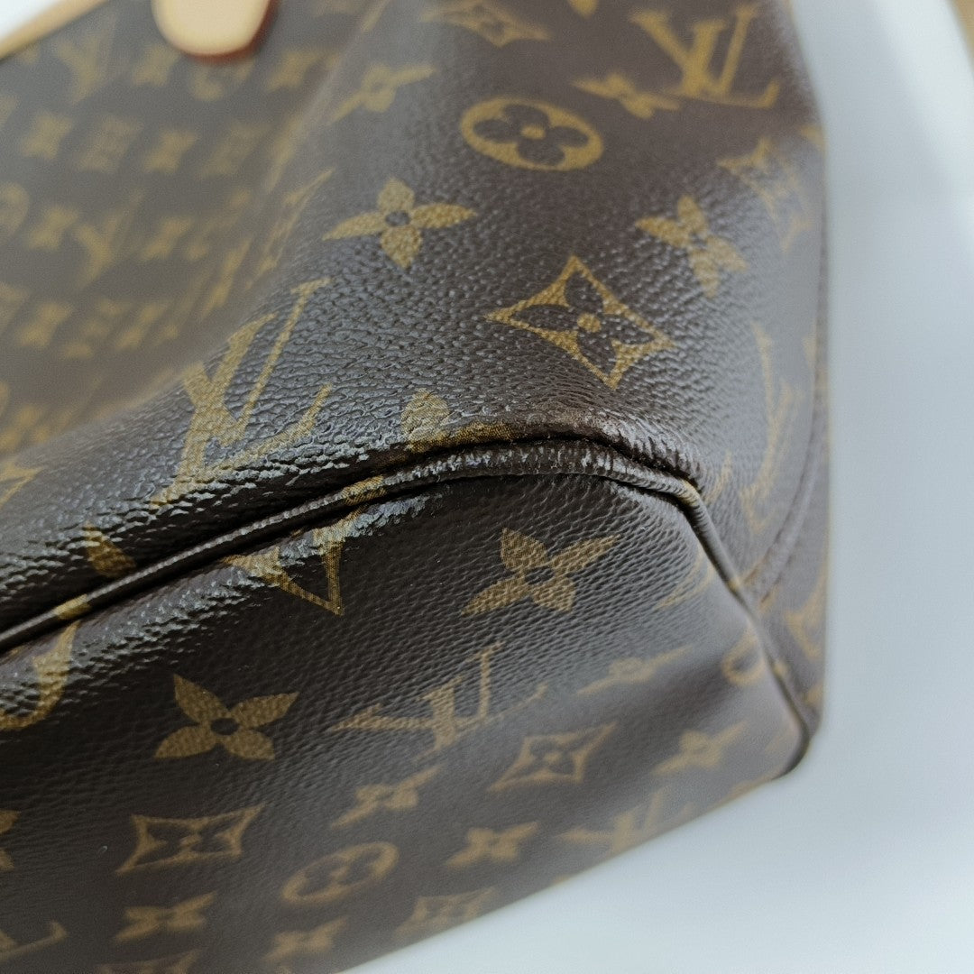 NEVERFULL MM Monogram Coated Canvas Brown