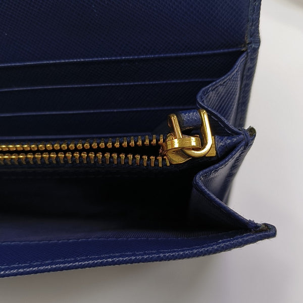 Mini Bag Saffiano Calfskin Blue Wallet