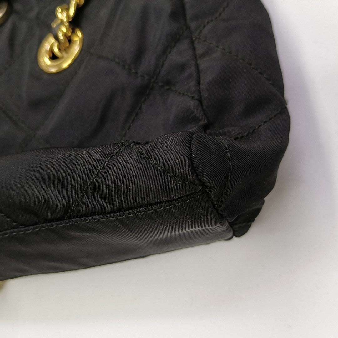 Nylon Quilted Nylon Black
