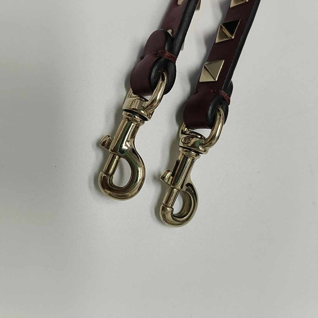 Rockstud Calfskin Red