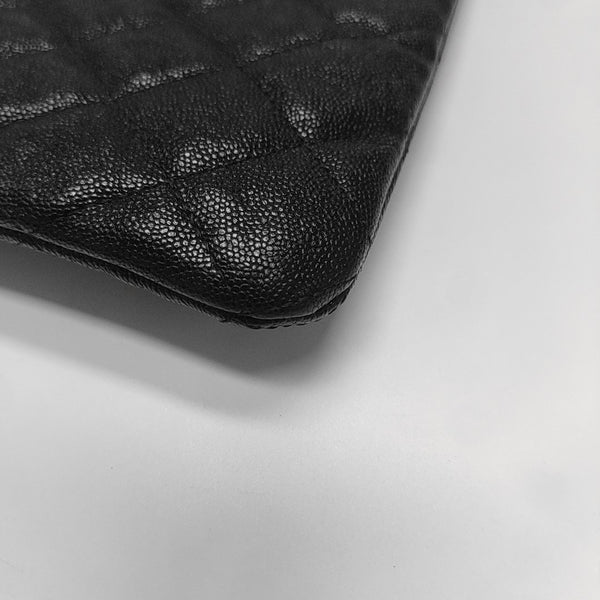 BOY CHANEL Large Quilted Grained Calfskin Black