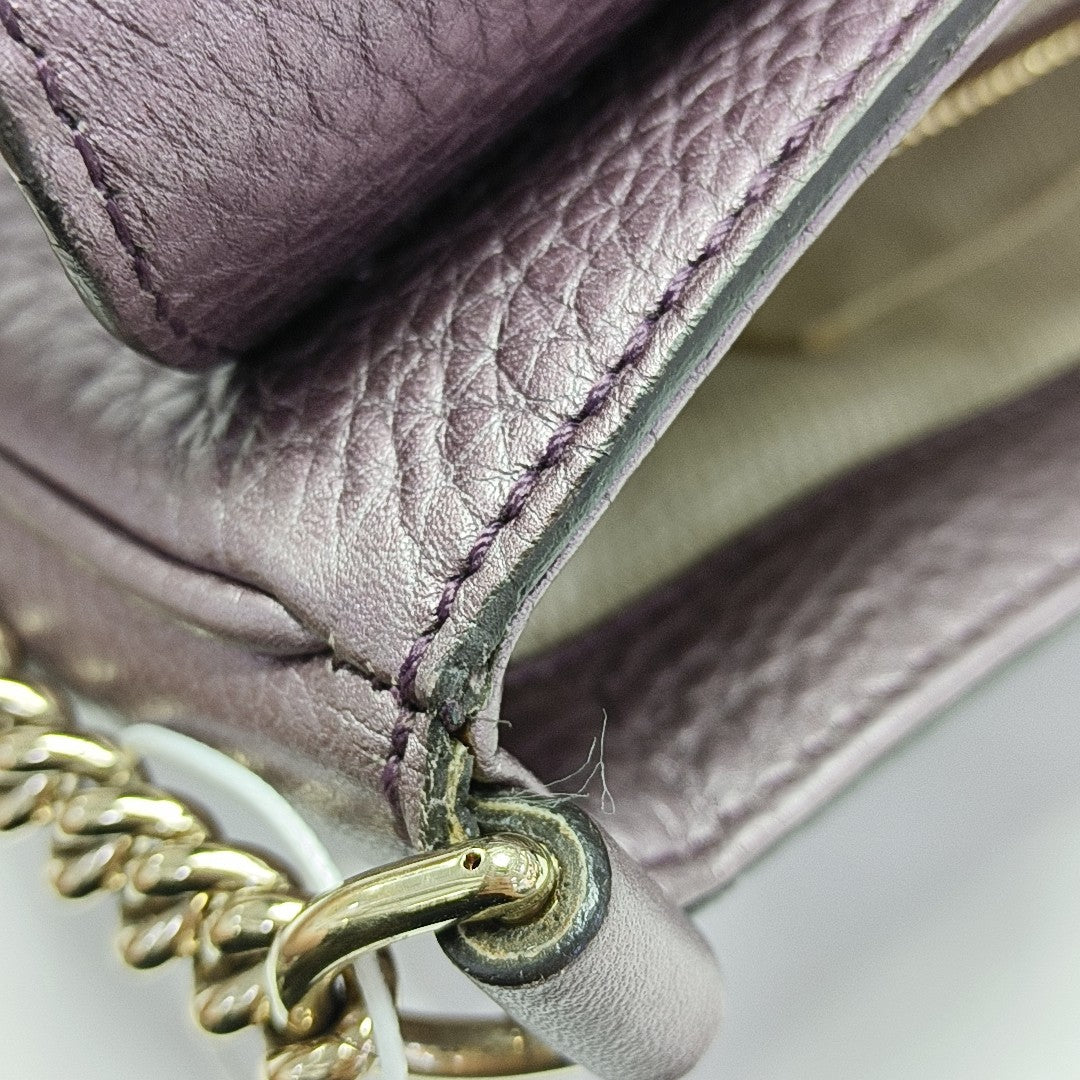 Soho Medium Quilted Calfskin Purple