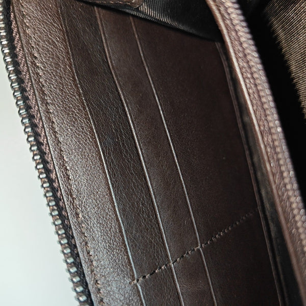 Signature Monogram Calfskin Brown Wallet