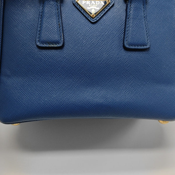Galleria Super Mini Saffiano Calfskin Blue