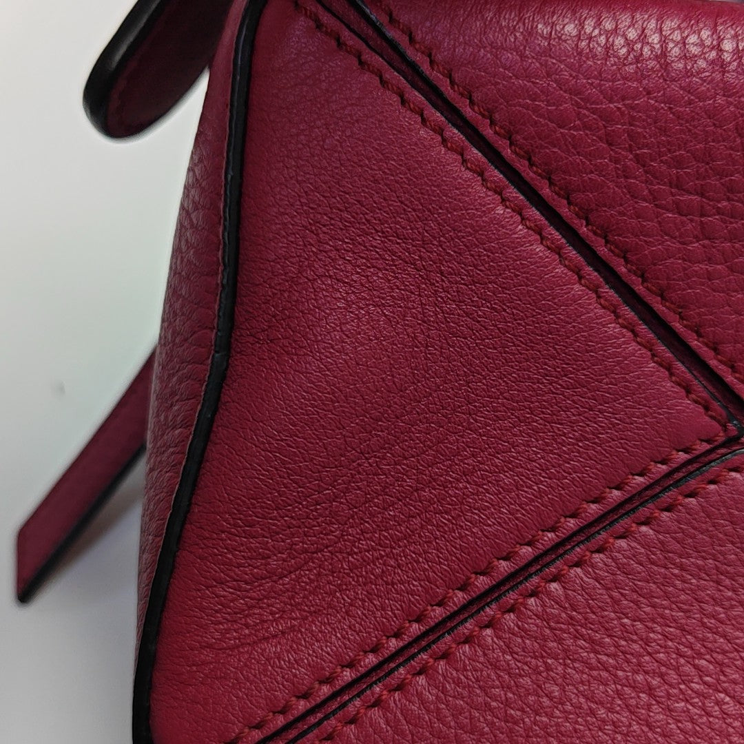 Puzzle Mini Calfskin Red